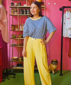 BERAWA LUXE | GREER LINEN PANTS - PASTEL YELLOW