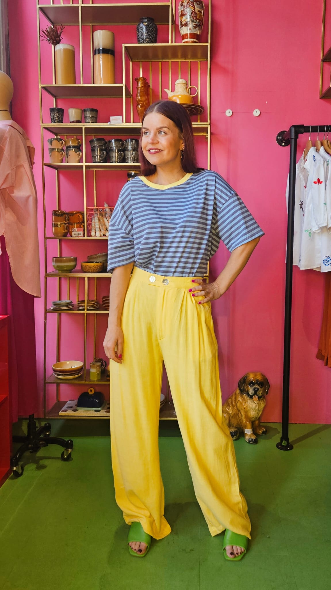 BERAWA LUXE | GREER LINEN PANTS - PASTEL YELLOW