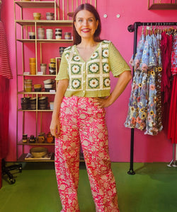 HARPER & YVE | HOLLY PANTS - FLIRTY FLOWER PINK