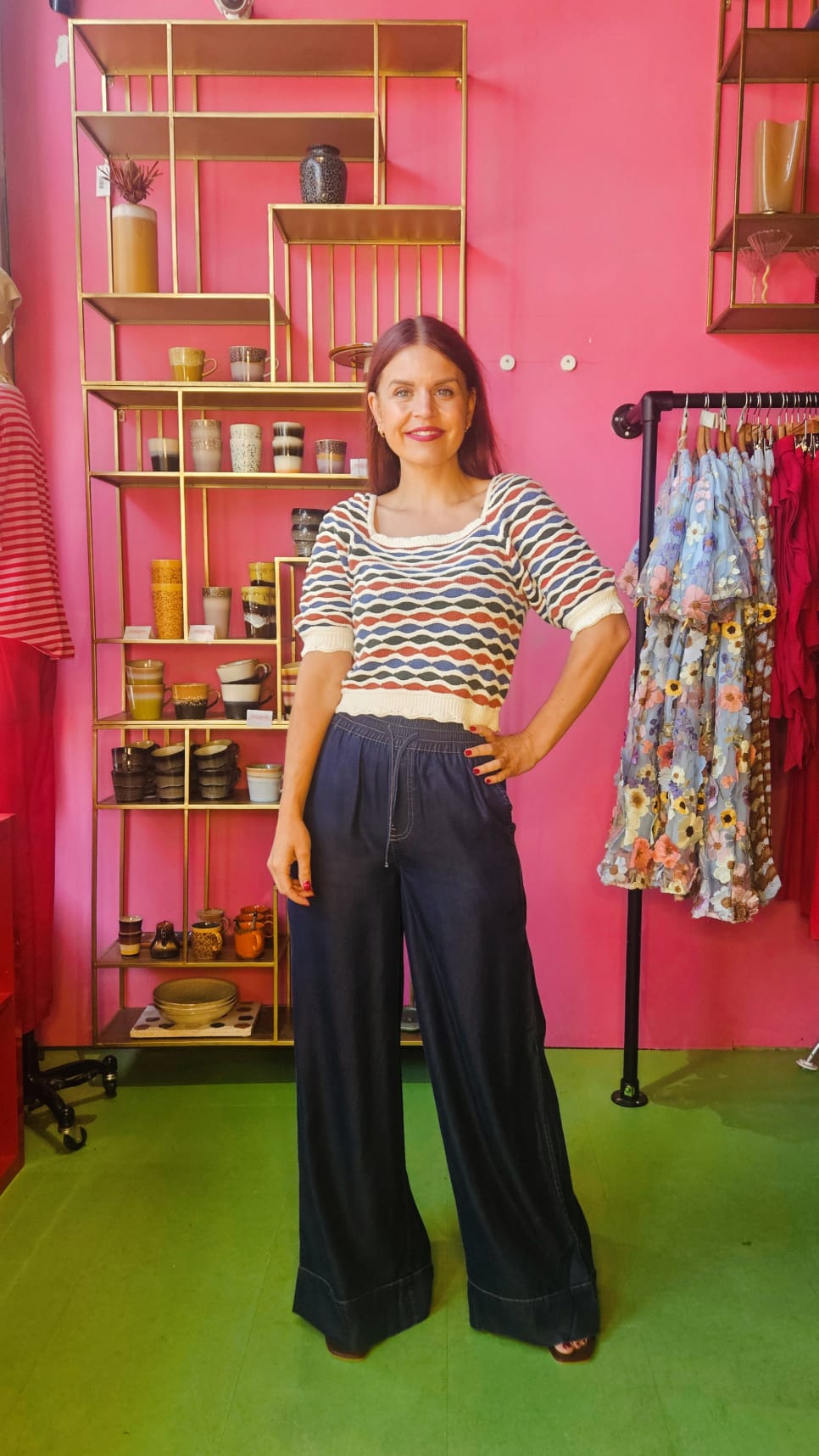 NÜMPH | MIAMI PANTS - DARK BLUE DENIM