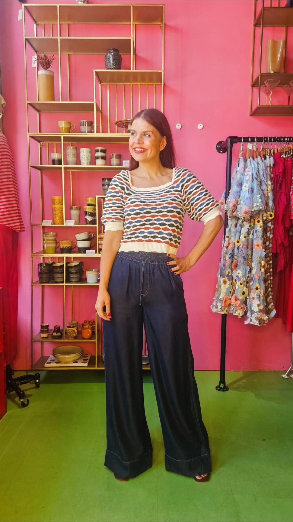 NÜMPH | MIAMI PANTS - DARK BLUE DENIM