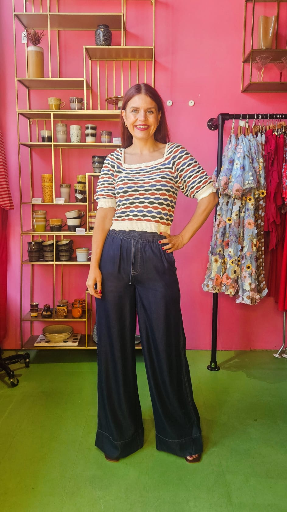 NÜMPH | MIAMI PANTS - DARK BLUE DENIM