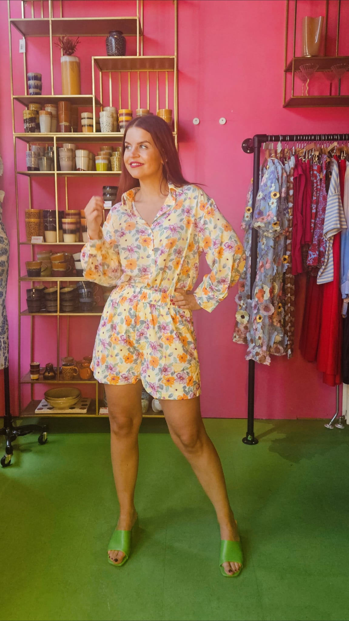 MAYTE FLOWERY BLOUSE - YELLOW