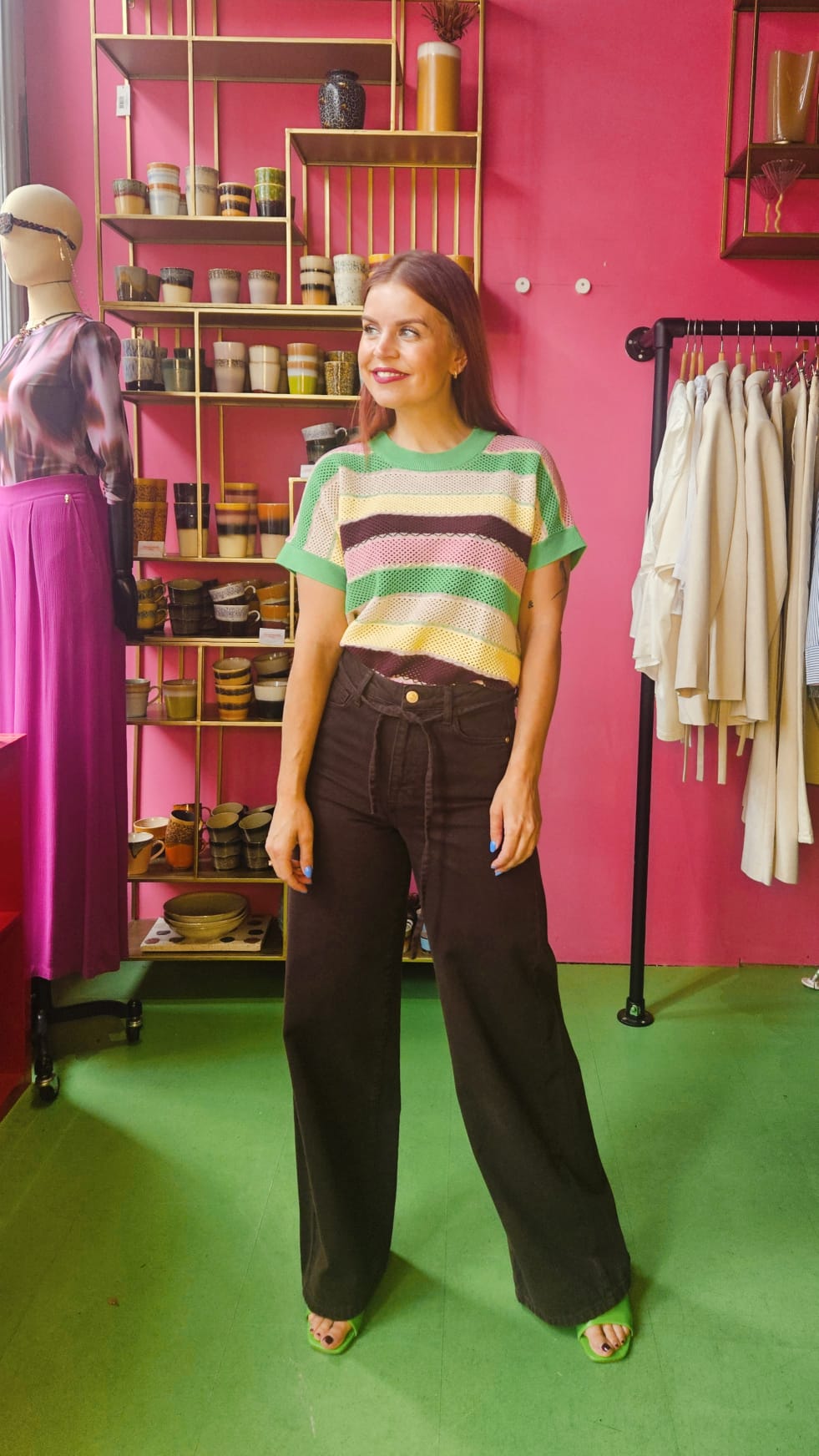 NÜMPH | MIVA SS PULLOVER - POISON GREEN