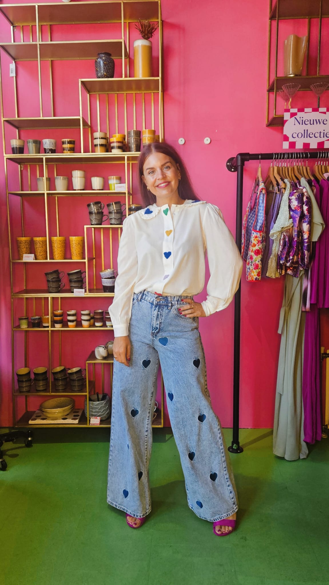 COMPAÑÍA FANTÁSTICA | CIRCUS HEARTS BLOUSE - WHITE