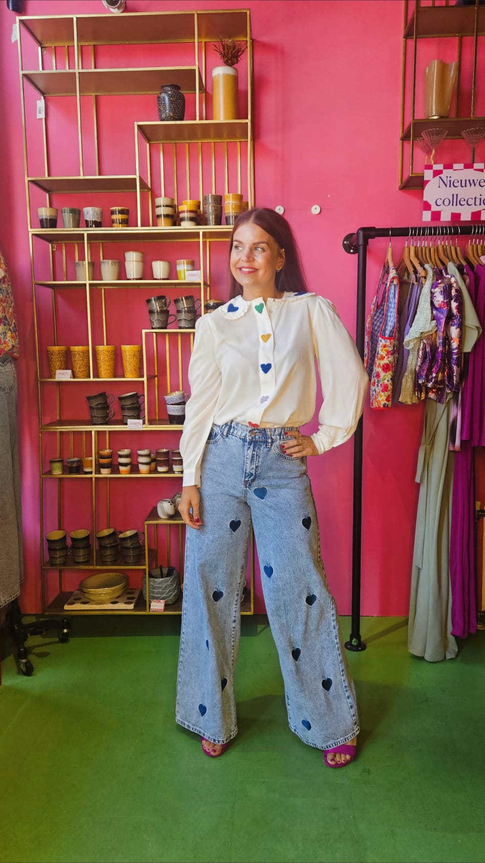 COMPAÑÍA FANTÁSTICA | CIRCUS HEARTS BLOUSE - WHITE