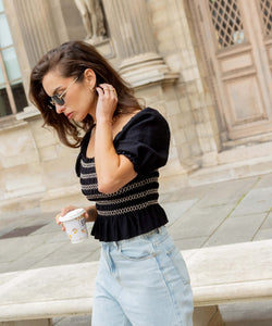 LIORA BLOUSE - BLACK