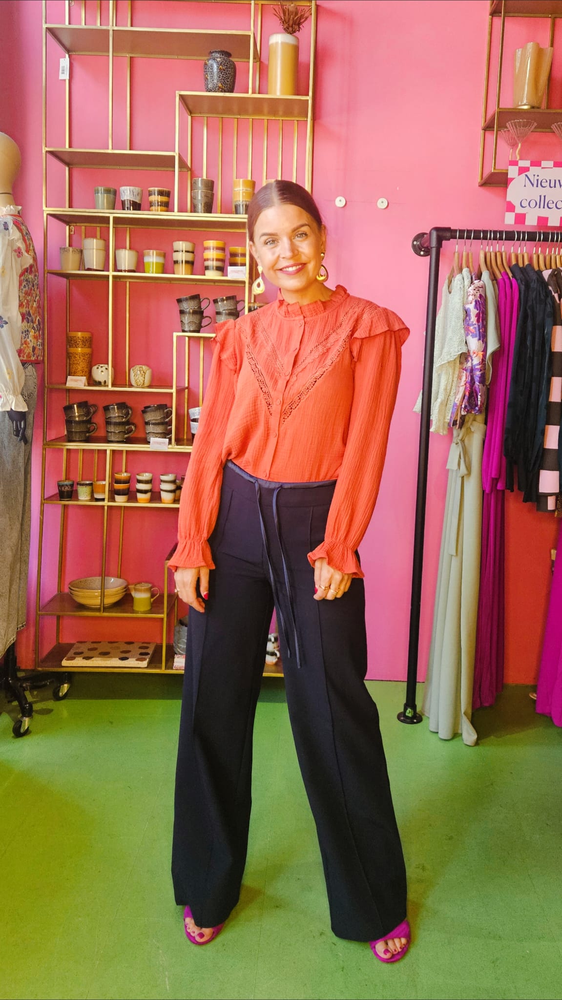 Y.A.S | TALI MW PANTS - NAVY BLAZER