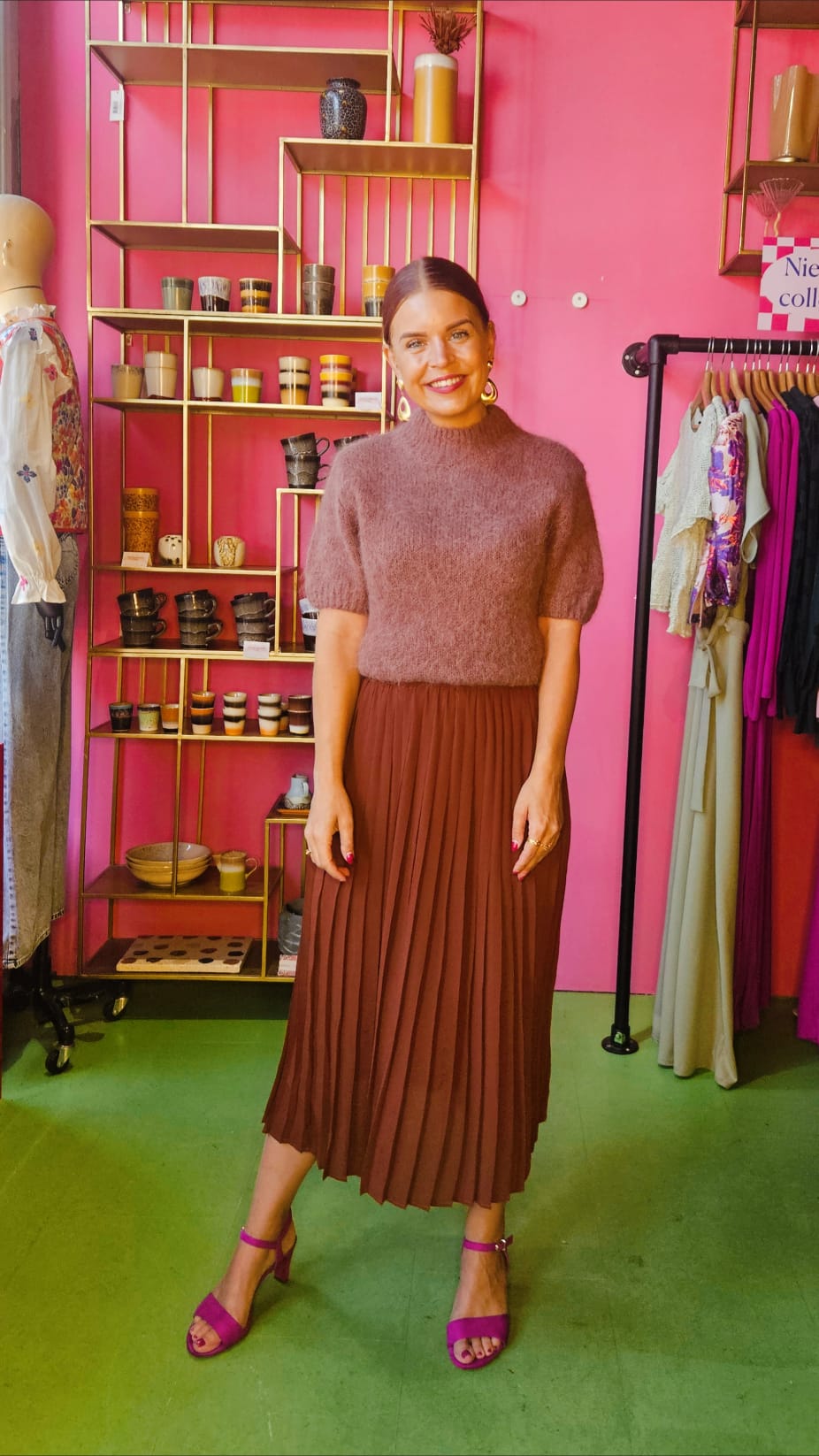 GRACE & MILA | SAULE SS PULLOVER - TERRACOTTA