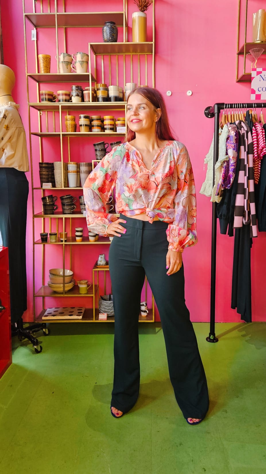 DUNJA FLOWER BLOUSE - ORANGE