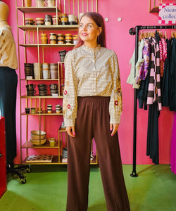 GRACE & MILA | NOBLESSE PANTS - CHOCLATE