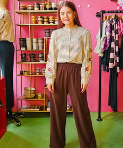 GRACE & MILA | NOBLESSE PANTS - CHOCLATE