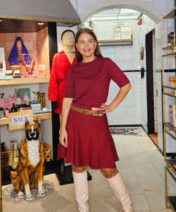 Y.A.S | FONNY HW KNIT SKIRT - TIBETAN RED