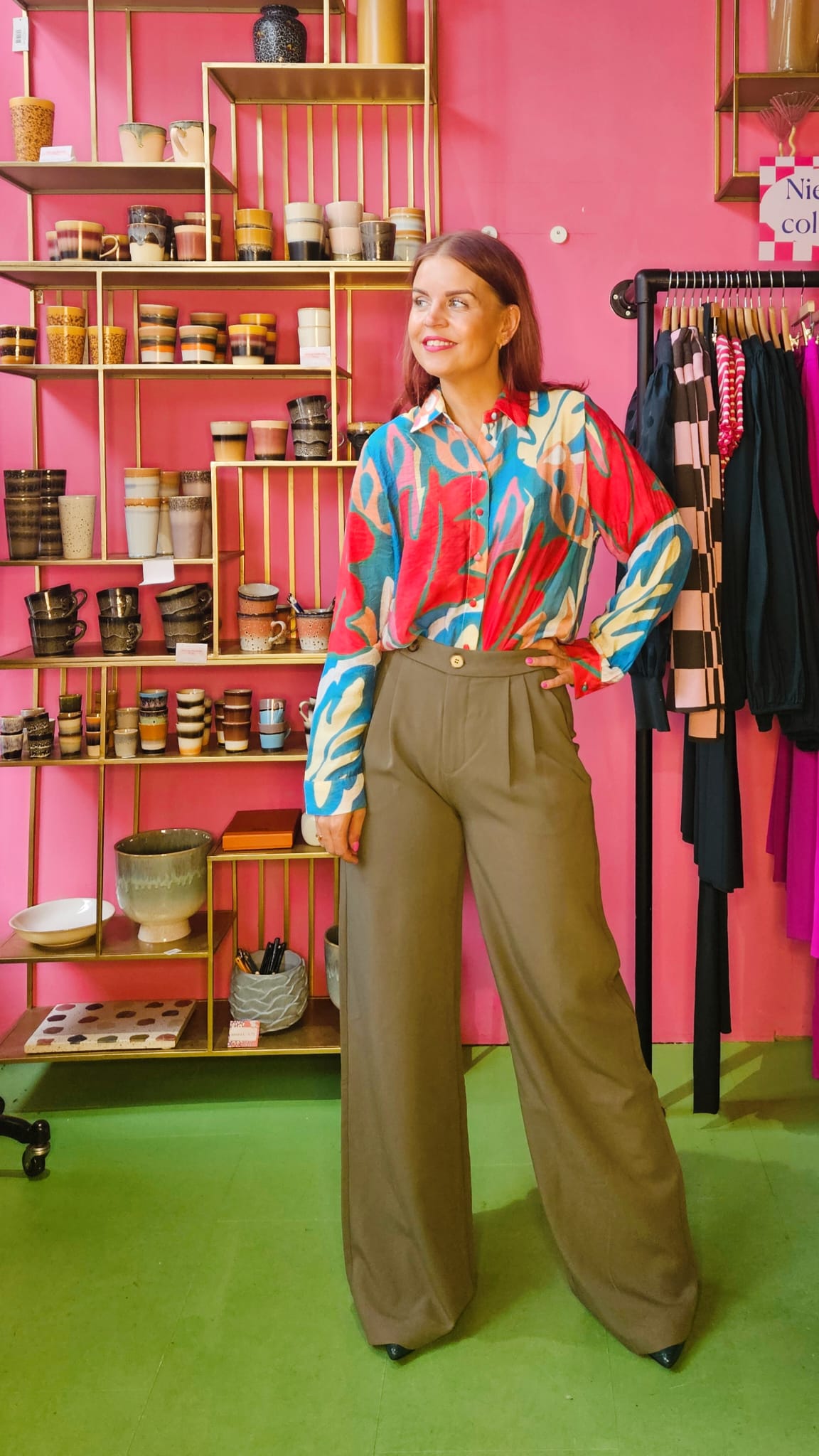 HANK LADY TROUSERS - PATINA GREEN