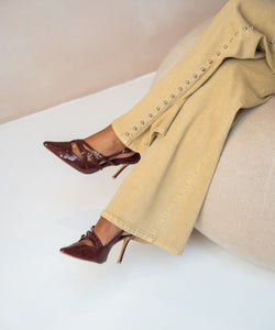 JUTTA STUD JEANS - CAMEL