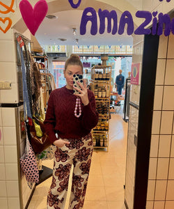 SINTRA CABLE PULLOVER - BORDEAUX