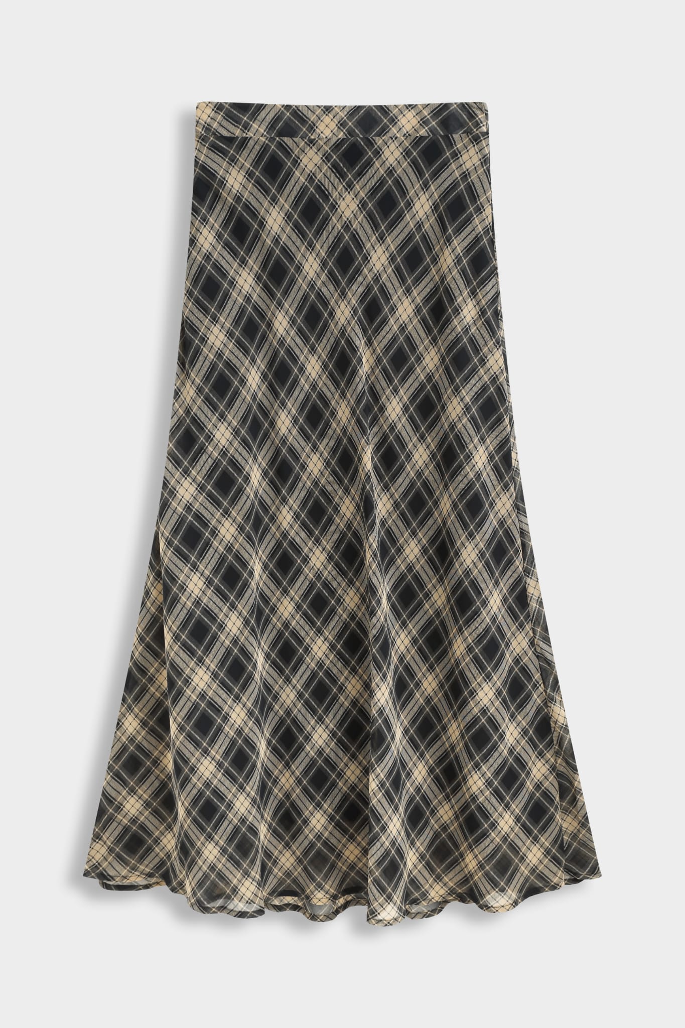 THALIA CHECKED SKIRT - BLUE
