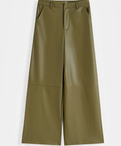 SYDNEY PU PANTS - GREEN