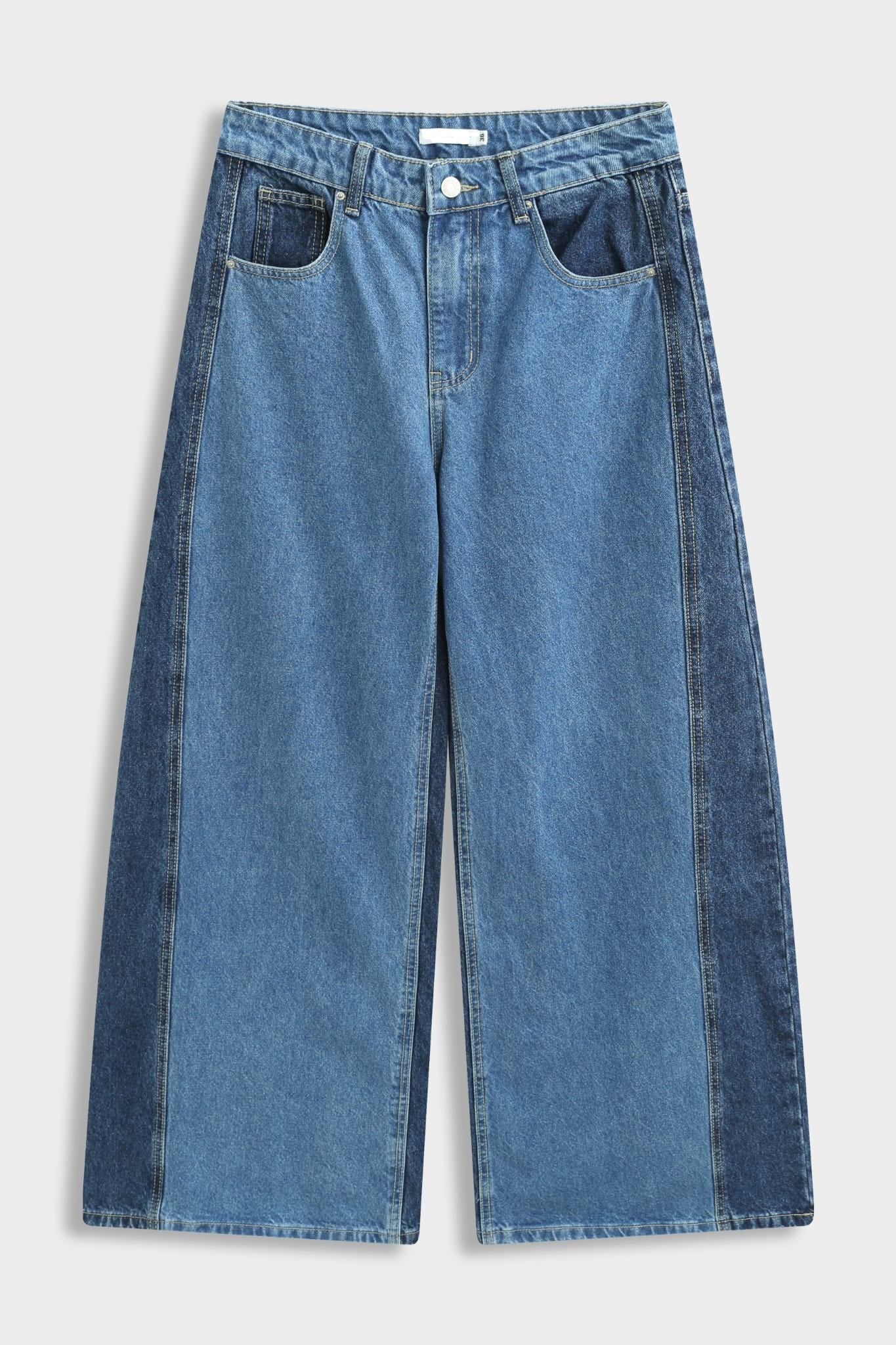VIVIE TWO-TONED JEANS - BLUE