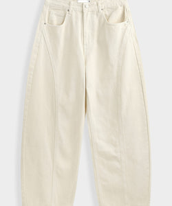 REMY BARREL JEANS - WHITE