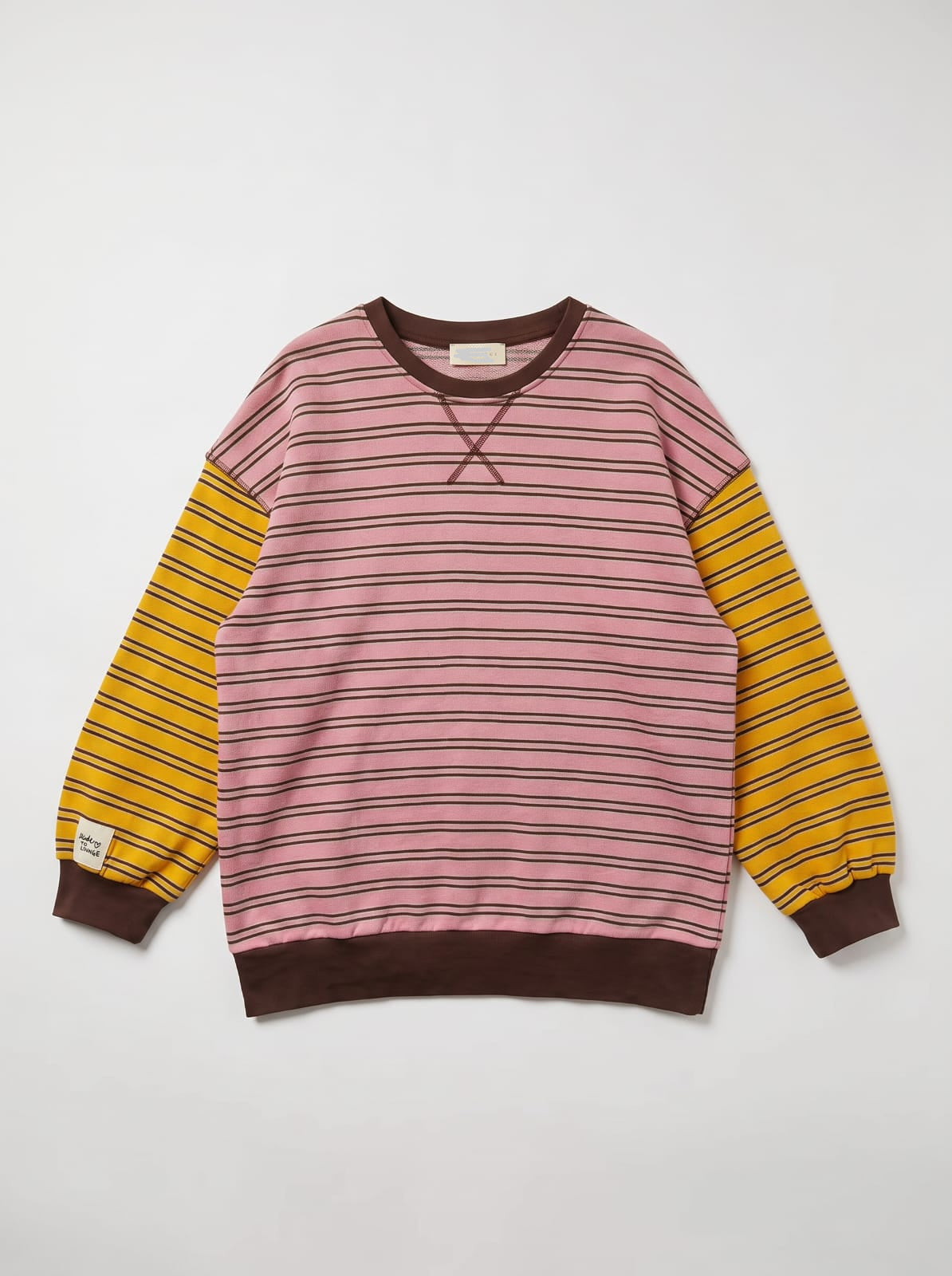 BLAKE STRIPED PULLOVER - PINK/YELLOW