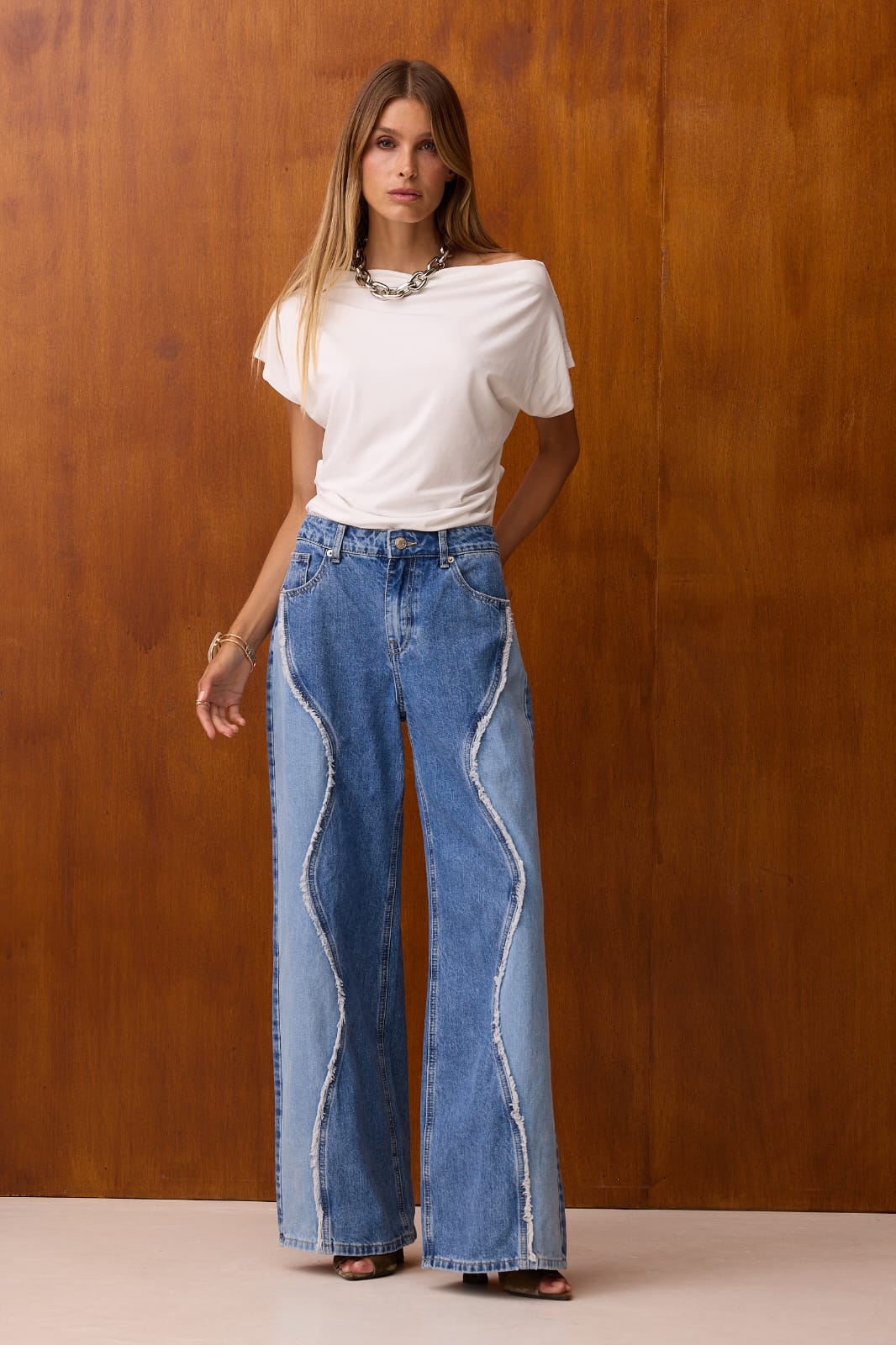 CRUSH SWIRL JEANS - BLUE