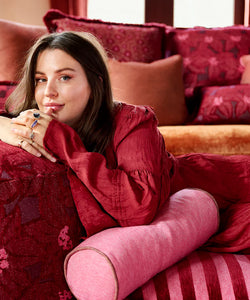 PALAIS SUSTAINABLE LUXURY | POUF MICHELLE - PINK & BORDEAU