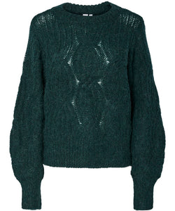 Y.A.S | ZUMA LS WOOL BLEND KNIT PULLOVER - PONDEROSA PINE