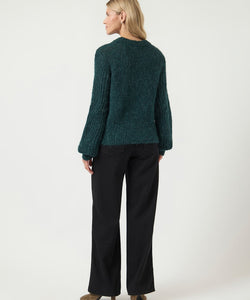 Y.A.S | ZUMA LS WOOL BLEND KNIT PULLOVER - PONDEROSA PINE