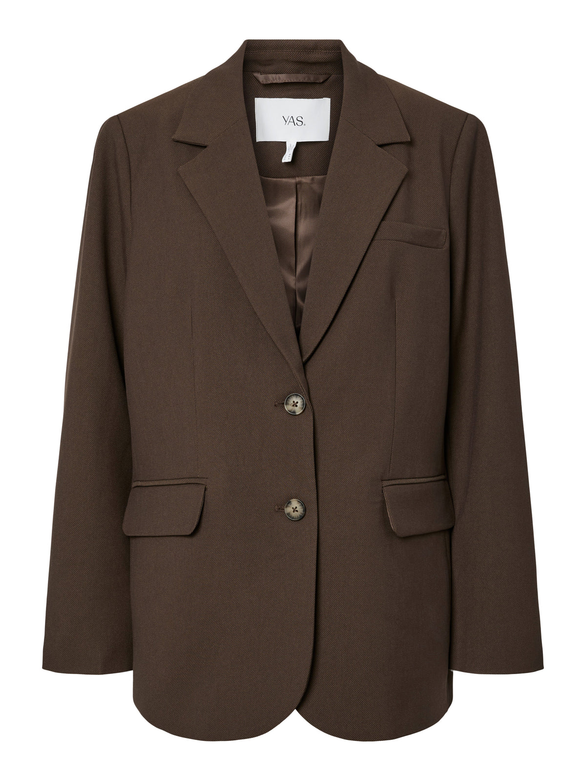 YAS | REEMAJ LS BLAZER - CHOCOLATE BROWN