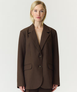 YAS | REEMAJ LS BLAZER - CHOCOLATE BROWN