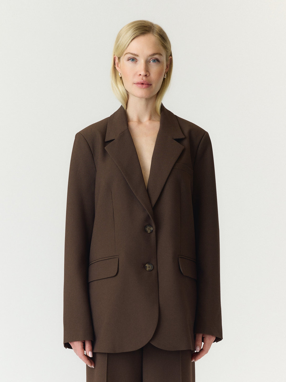 YAS | REEMAJ LS BLAZER - CHOCOLATE BROWN