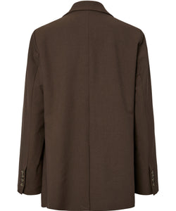 YAS | REEMAJ LS BLAZER - CHOCOLATE BROWN