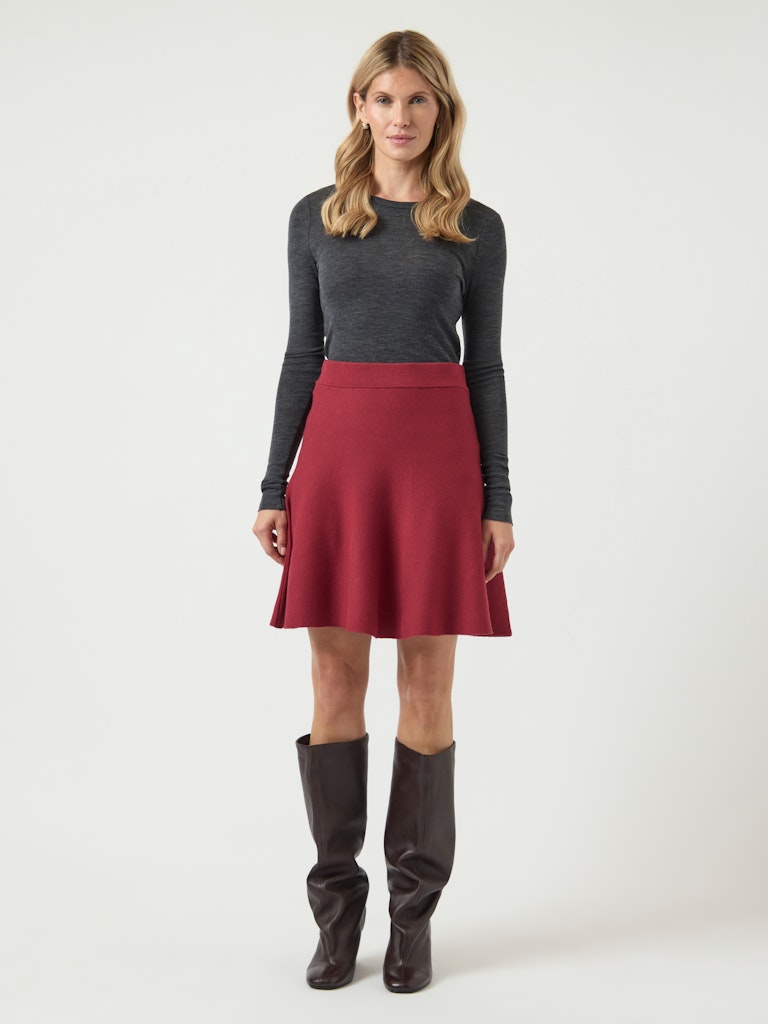 Y.A.S | FONNY HW KNIT SKIRT - TIBETAN RED