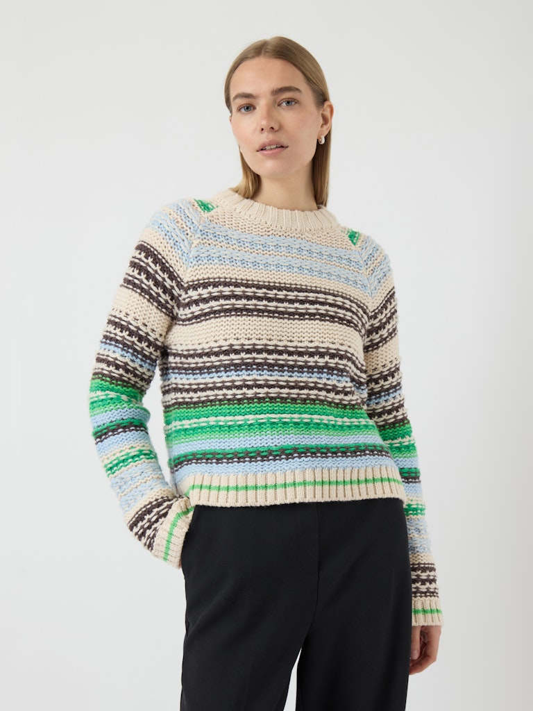 Y.A.S | BIBI LS WOOL KNIT PULLOVER - CLEAR SKY