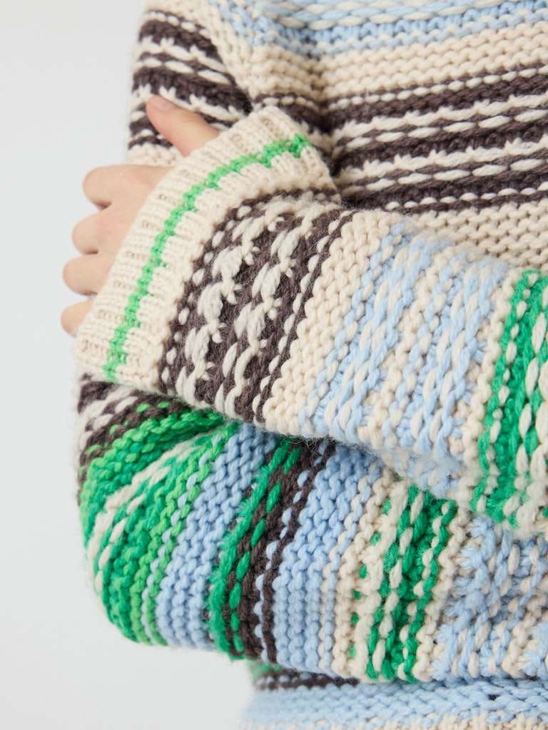 Y.A.S | BIBI LS WOOL KNIT PULLOVER - CLEAR SKY