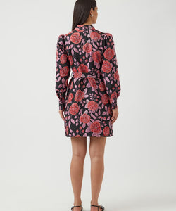 Y.A.S | KARI LS JACQUARD DRESS - BLACK