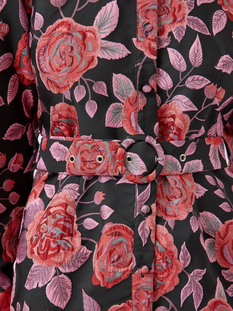 Y.A.S | KARI LS JACQUARD DRESS - BLACK