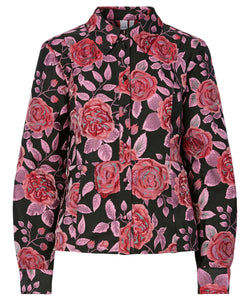 Y.A.S | KARI LS JACQUARD SHIRT - BLACK