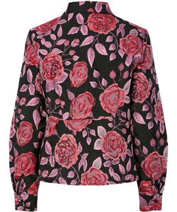 Y.A.S | KARI LS JACQUARD SHIRT - BLACK