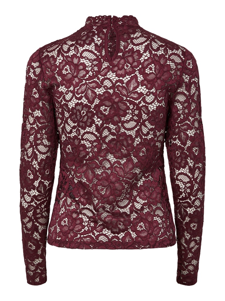 Y.A.S | LACEY LS LACE TOP - PORT ROYALE
