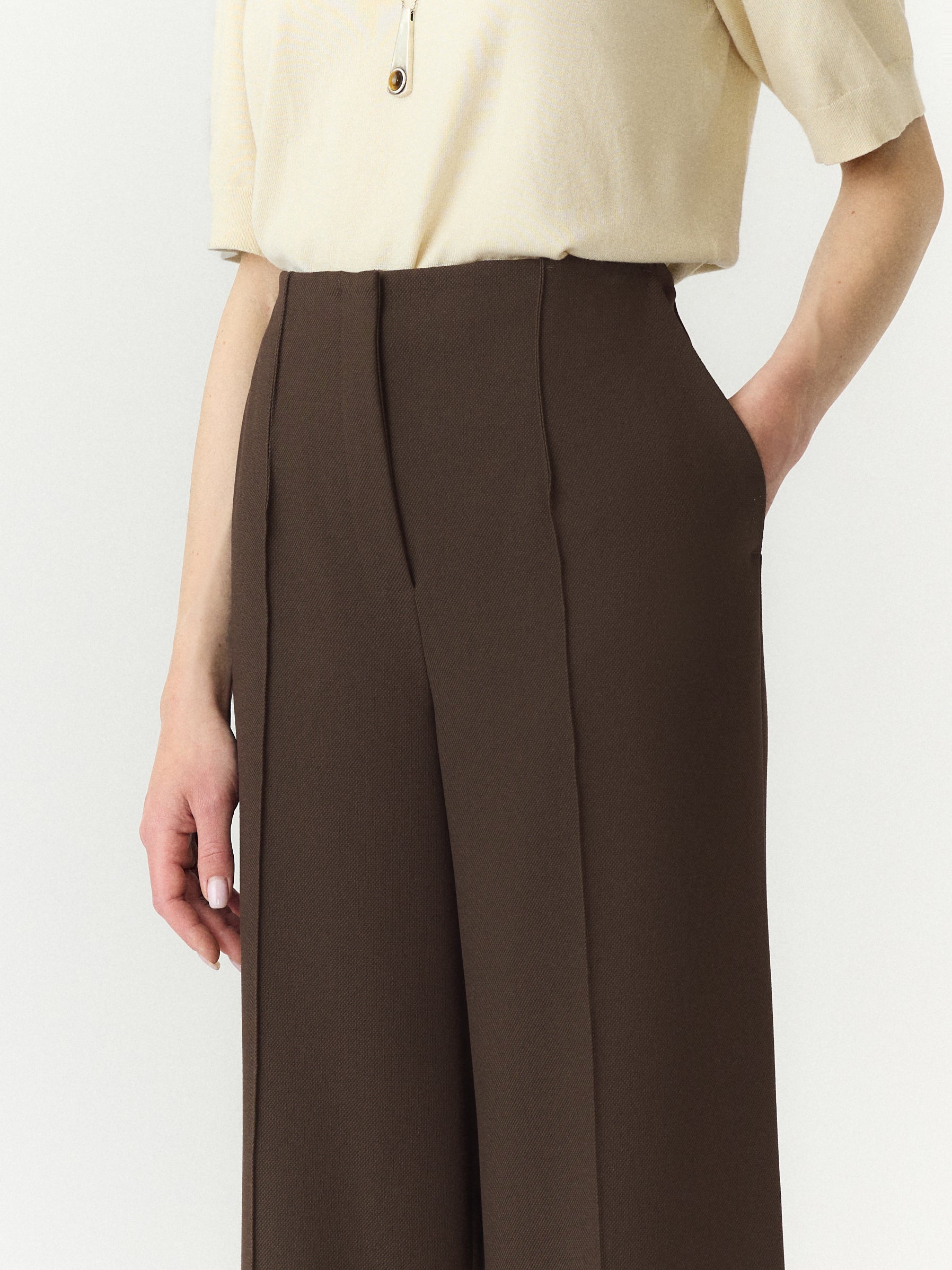 Y.A.S | REEMAJ HW PANTS - CHOCOLATE BROWN
