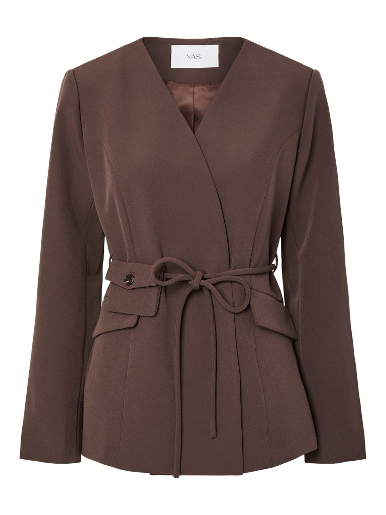 Y.A.S | LURI LS BLAZER - SEAL BROWN