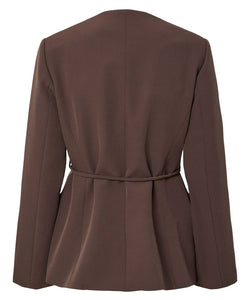 Y.A.S | LURI LS BLAZER - SEAL BROWN