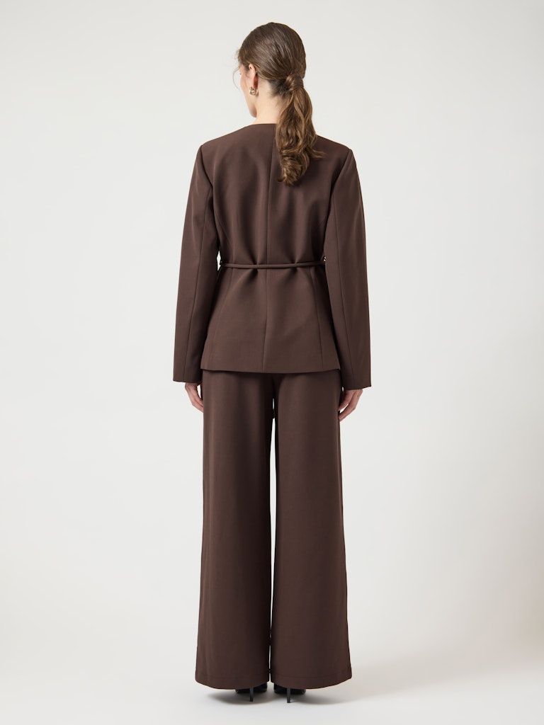 Y.A.S | LURI LS BLAZER - SEAL BROWN