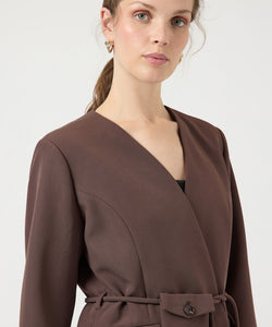 Y.A.S | LURI LS BLAZER - SEAL BROWN