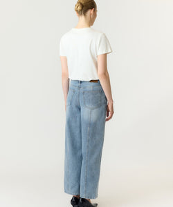 YAS | SKY HW BARREL JEANS - LIGHT BLUE DENIM
