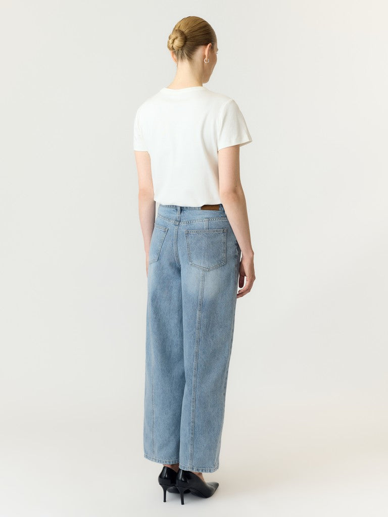 YAS | SKY HW BARREL JEANS - LIGHT BLUE DENIM