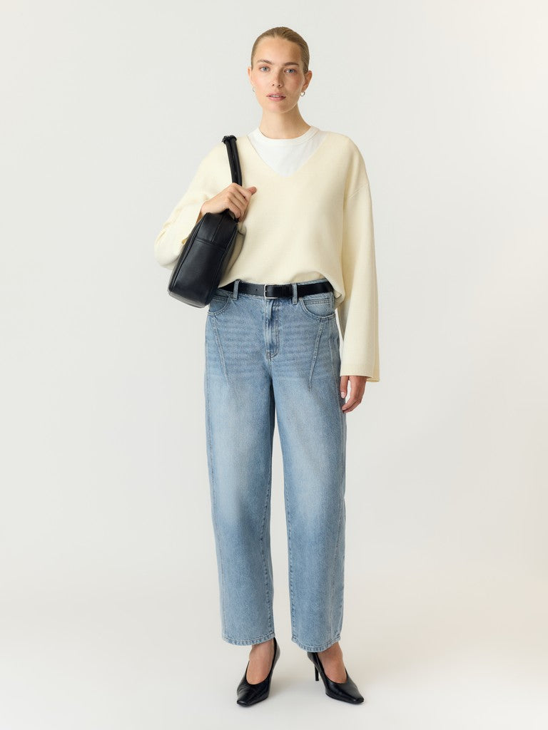 YAS | SKY HW BARREL JEANS - LIGHT BLUE DENIM