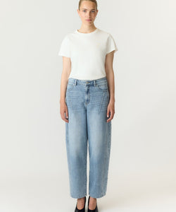 YAS | SKY HW BARREL JEANS - LIGHT BLUE DENIM